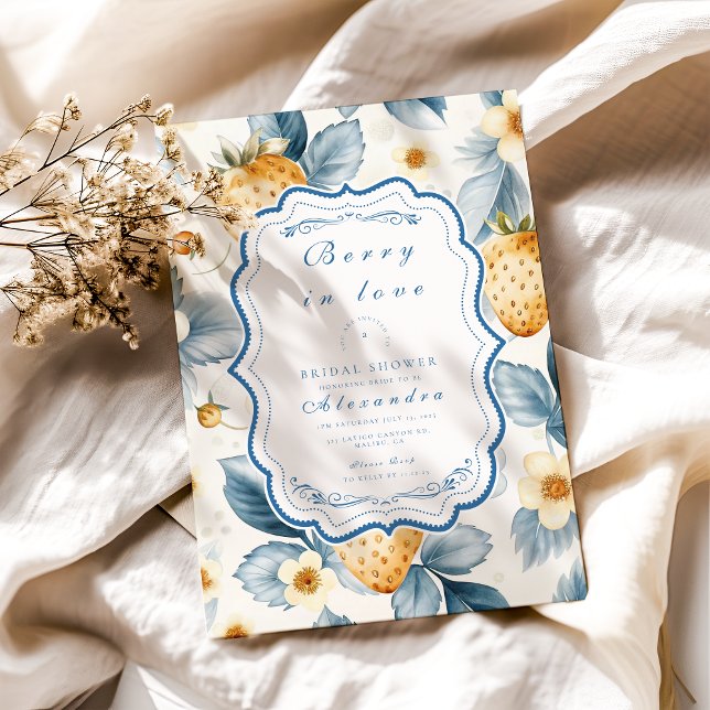 Floral Berry Chic Bridal Shower Invitation (Creator Uploaded)