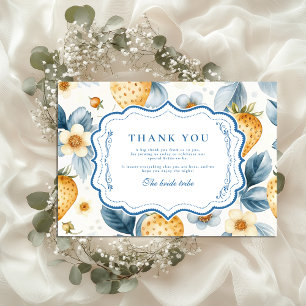 Floral Berry Chic Bridal Shower Thank You Card