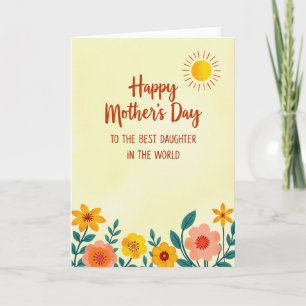 Floral Best Daughter Mothers Day Card