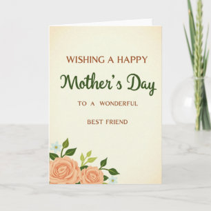 Floral Best Friend Mothers Card