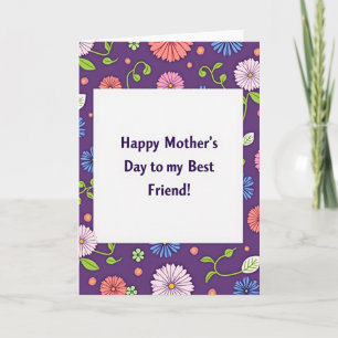 Floral Best Friend Mothers Day Card