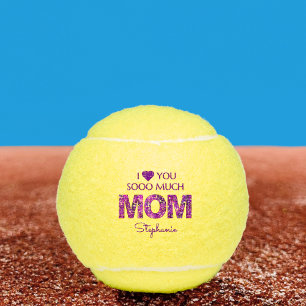 Floral Best Mom Gift – Purple Mother’s Day Love Tennis Balls