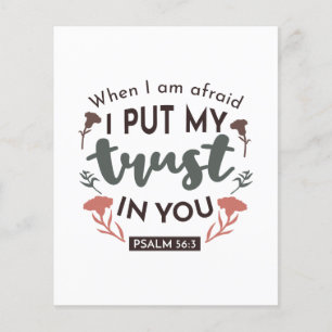 Floral Bible Verse Art 'I Put My Trust in You' Flyer