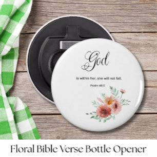 Floral Bible Verse Bottle Opener