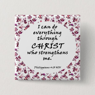 Floral Bible Verse     Button