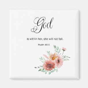 Floral Bible Verse  Magnet