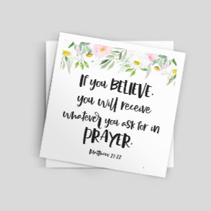 Floral Bible verse Napkin