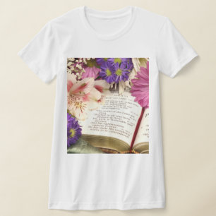 Floral Bible Verse Tee Women’s Slim Fit T-shirt