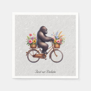 Floral Bicycle Gorilla Napkins