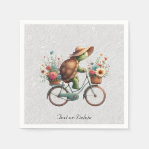 Floral Bicycle Turtle Napkins