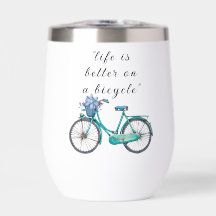 Floral Bicycle Watercolor Design Boho Chic 