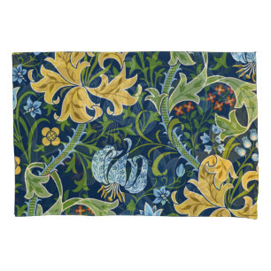 Floral Big Flowers: Dark Green Vintage Pillowcase