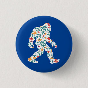 FLORAL BIGFOOT 3 CM ROUND BADGE