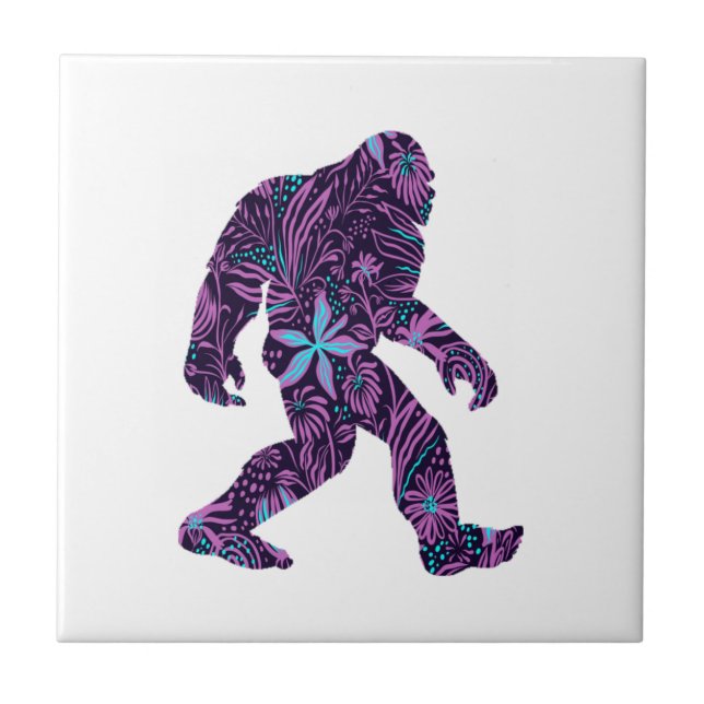 FLORAL BIGFOOT   CERAMIC TILE (Front)