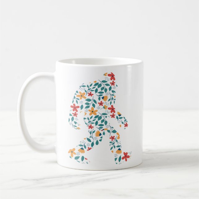 FLORAL BIGFOOT COFFEE MUG (Left)