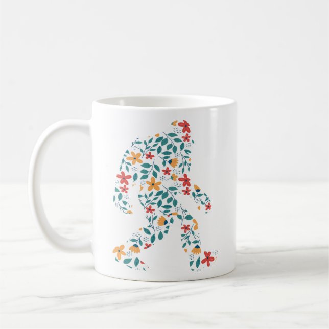 FLORAL BIGFOOT COFFEE MUG (Left)