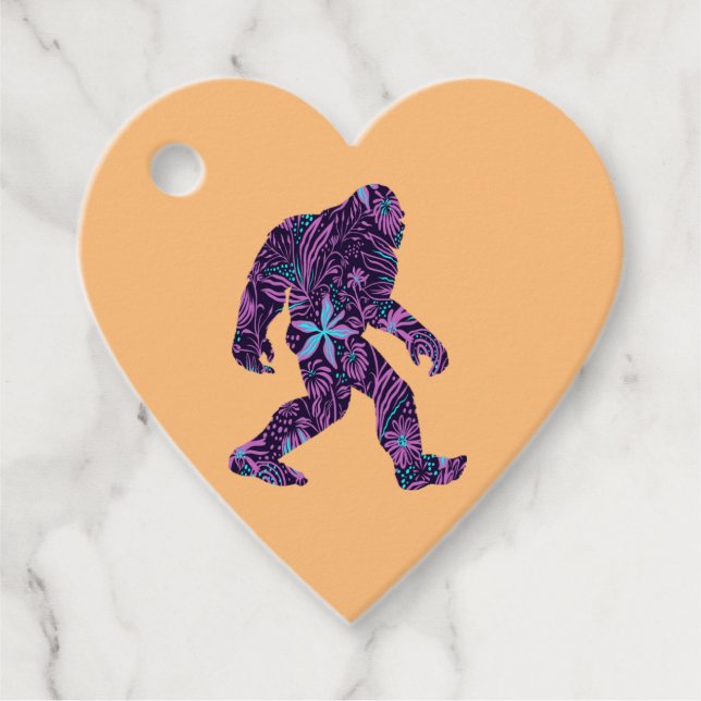 FLORAL BIGFOOT         FAVOUR TAGS (Front)