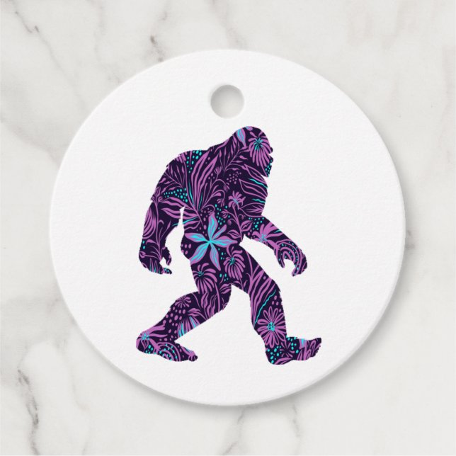 FLORAL BIGFOOT    FAVOUR TAGS (Front)