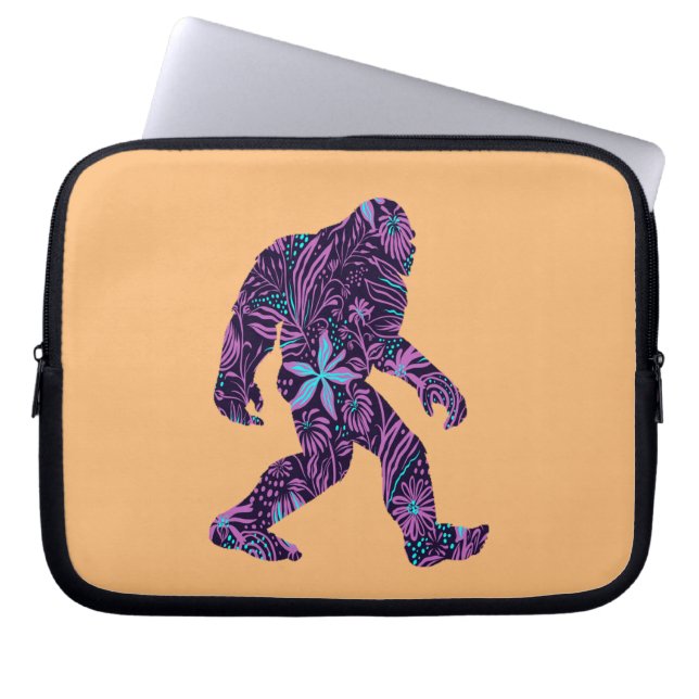 FLORAL BIGFOOT    LAPTOP SLEEVE (Front)
