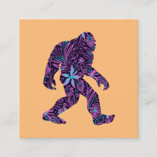 FLORAL BIGFOOT SQUARE BUSINESS CARD