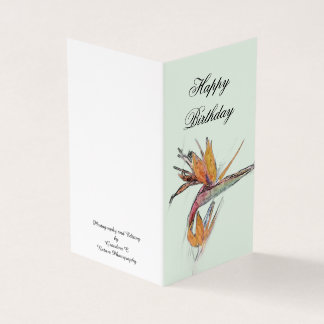 Floral Bird of Paradise "Happy Birthday"