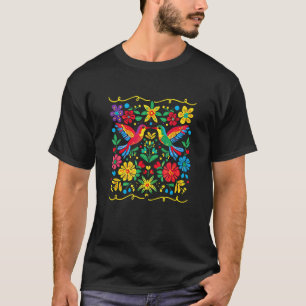 Floral Bird Otomi Mexican Style Mexicano Mexicana  T-Shirt