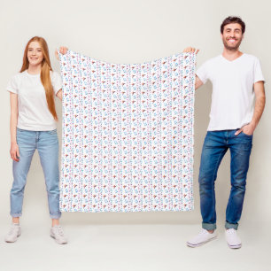 Floral Bird Pattern Hummingbirds Fleece Blanket