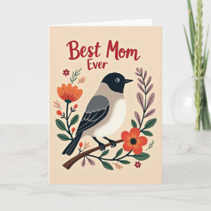 Floral Bird Scene Card