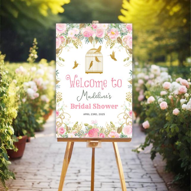 Floral Birdcage *Welcome Sign Poster ONLY* (Creator Uploaded)