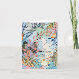 Floral Birds All Occasion Thank You Card