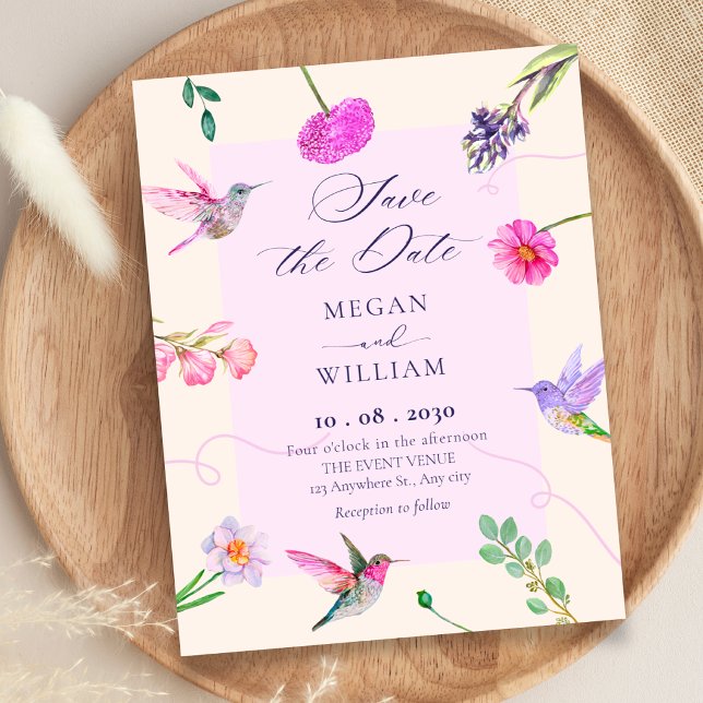 Floral birds wedding save the date (Creator Uploaded)