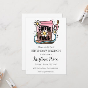 floral birthday brunch invitation