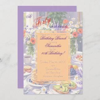 Floral Birthday Brunch Invitation