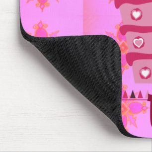 Floral Birthday Cake for Her/Girls Art Print Mouse Pad