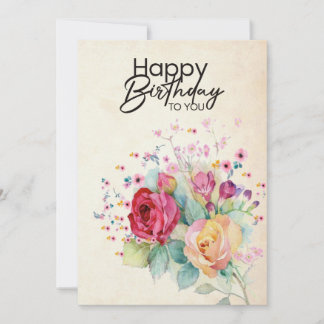 Floral Birthday card for her
