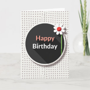 Floral Birthday Circle Card