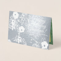 Floral Birthday Foil Card w/Text