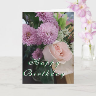 Floral Birthday Folded Greeting Card