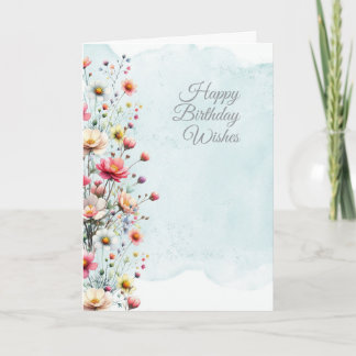 Floral Birthday Greeting Card