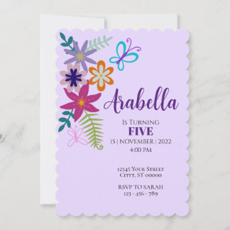 Floral birthday Invitation
