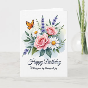 Floral Birthday Joy Card