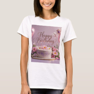 Floral birthday luxurious elegant extravagant T-Shirt
