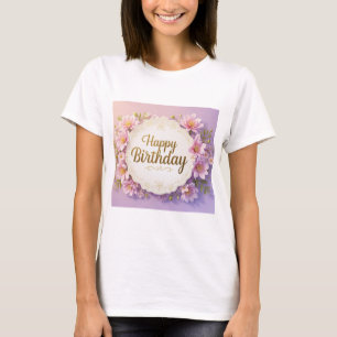 Floral birthday luxurious elegant extravagant T-Shirt