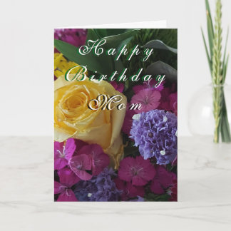 Floral Birthday Mum Folded Greeting Card
