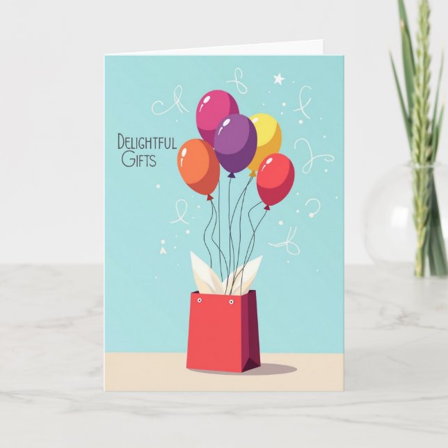 Floral Birthday Present Card (Front)