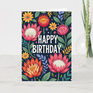 Floral Birthday Scene Card
