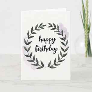 Floral Birthday Scripted Card