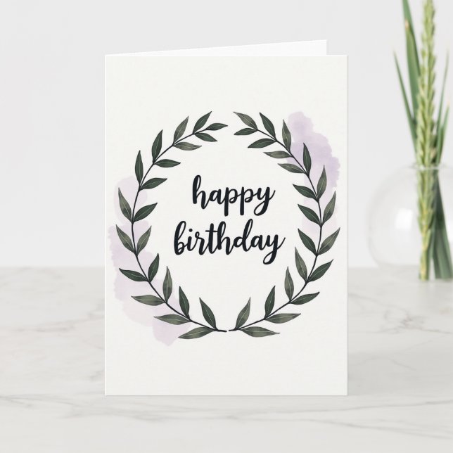 Floral Birthday Scripted Card (Front)