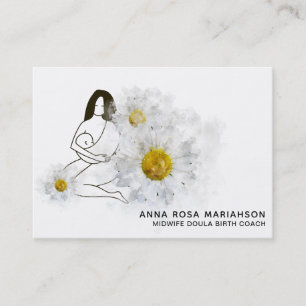 *~* Floral Birthing Midwife Doula  Birth Pregnancy Business Card