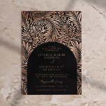 Floral Black and Rose Gold Wedding Foil Invitation<br><div class="desc">This beautiful black and rose gold wedding invitation is a perfect way to invite your guests to your special day. The elegant floral design will make a statement, while the black and rose gold colour palette adds a classic and timeless touch. The intricate foil floral detailing is sure to add...</div>